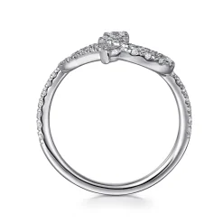 Online Gabriel & Co. Serpentina - 14K White Gold Diamond Snake Ladies Ring