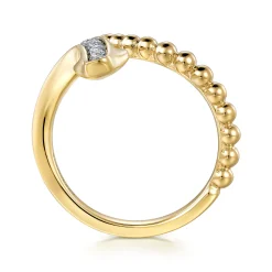 Hot Gabriel & Co. Serpentina - 14K Yellow Gold Bujukan Diamond Open Snake Ring