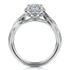 Gabriel & Co. Shae - Vintage Inspired 14K White Gold Oval Halo Diamond Engagement Ring