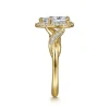 Clearance Gabriel & Co. Shae - Vintage Inspired 14K Yellow Gold Pear Shape Halo Diamond Engagement Ring