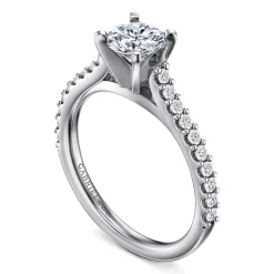Outlet Gabriel & Co. Shanna - 14K White Gold Round Diamond Engagement Ring