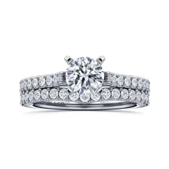 Outlet Gabriel & Co. Shanna - 14K White Gold Round Diamond Engagement Ring