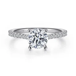 Clearance Gabriel & Co. Shanna - 14K White Gold Round Diamond Engagement Ring
