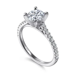 Clearance Gabriel & Co. Shanna - 14K White Gold Round Diamond Engagement Ring