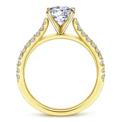 Hot Gabriel & Co. Shanna - 14K Yellow Gold Round Diamond Engagement Ring