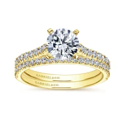 Hot Gabriel & Co. Shanna - 14K Yellow Gold Round Diamond Engagement Ring