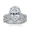 Best Gabriel & Co. Sharon - 14K White Gold Oval Halo Twisted Diamond Engagement Ring