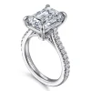 Hot Gabriel & Co. Shayanne - 14K White Gold Emerald Cut Diamond Engagement Ring
