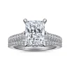 New Gabriel & Co. Shayanne - 14K White Gold Rectangular Radiant Cut Diamond Engagement Ring