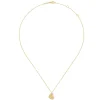 Best Gabriel & Co. Sideways 14K Yellow Gold Engraved Heart Pendant Necklace with Diamond Frame