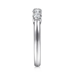 Best Gabriel & Co. Siena - 14K White Gold 5 Stone Diamond Anniversary Band - 0.8 ct