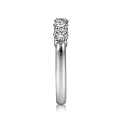 Online Gabriel & Co. Siena - 14K White Gold 5 Stone Diamond Anniversary Band - 1.05 ct