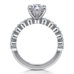 Hot Gabriel & Co. Silvey - 14K White Gold Marquise Shape Single Prong Diamond Engagement Ring