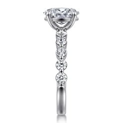 Gabriel & Co. Silvey - 14K White Gold Oval Single Prong Diamond Engagement Ring