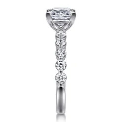 Online Gabriel & Co. Silvey - 14K White Gold Princess Cut Single Prong Diamond Engagement Ring