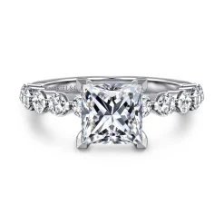 Online Gabriel & Co. Silvey - 14K White Gold Princess Cut Single Prong Diamond Engagement Ring
