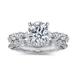 Online Gabriel & Co. Silvey - 14K White Gold Round Single Prong Diamond Engagement Ring