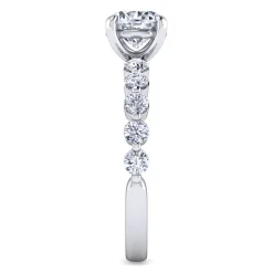 Hot Gabriel & Co. Silvey - 14K White Gold Round Single Prong Diamond Engagement Ring