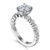 Gabriel & Co. Silvey - 14K White Gold Round Single Prong Diamond Engagement Ring