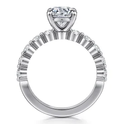 Gabriel & Co. Silvey - 14K White Gold Round Single Prong Diamond Engagement Ring
