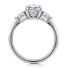 Hot Gabriel & Co. Sima - 14K White Gold Oval Three Stone Diamond Engagement Ring