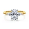Online Gabriel & Co. Sima - 14K White-Yellow Gold Oval Three Stone Diamond Engagement Ring