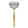 Gabriel & Co. Sima - 14K White-Yellow Gold Oval Three Stone Diamond Engagement Ring