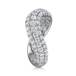 Online Gabriel & Co. Soraya - 14K White Gold Diamond Wave Stackable Ring
