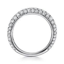 Online Gabriel & Co. Soraya - 14K White Gold Diamond Wave Stackable Ring