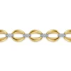 Sale Gabriel & Co. Soraya - 14K White Yellow Gold Diamond Link Chain Bracelet