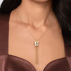 Online Gabriel & Co. Soraya - 14K Yellow Gold Diamond Tassel Y Necklace