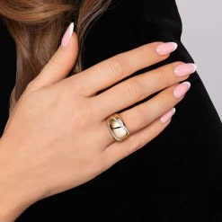 Clearance Gabriel & Co. Soraya - 14K Yellow Gold Diamond Wide Band Ring