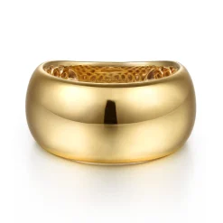 New Gabriel & Co. Soraya - 14K Yellow Plain Gold Cigar Band