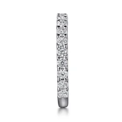Gabriel & Co. Sorrento - 14K White Gold Shared Prong Set Diamond Wedding Band - 0.75 ct