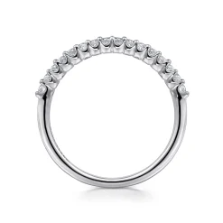 Sale Gabriel & Co. Sorrento - 14K White Gold Shared Prong Set Diamond Wedding Band - 0.25 ct