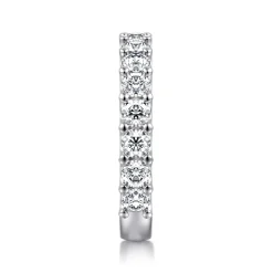 Gabriel & Co. Sorrento - 14K White Gold Shared Prong Set Diamond Anniversary Band - 1.5 ct