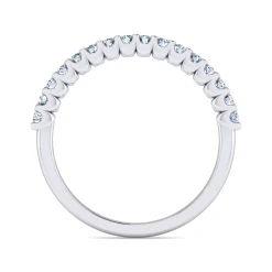 Hot Gabriel & Co. Sorrento - 14K White Gold Shared Prong Set Diamond Wedding Band - 0.33 ct