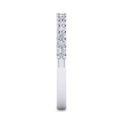 Hot Gabriel & Co. Sorrento - 14K White Gold Shared Prong Set Diamond Wedding Band - 0.33 ct