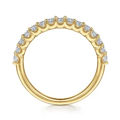 Online Gabriel & Co. Sorrento - 14K Yellow Gold Shared Prong Set Diamond Wedding Band - 0.5 ct