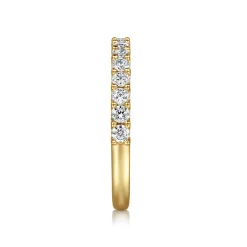 Online Gabriel & Co. Sorrento - 14K Yellow Gold Shared Prong Set Diamond Wedding Band - 0.5 ct