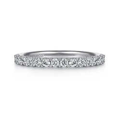 Discount Gabriel & Co. Sorrento - Platinum Shared Prong Set Diamond Wedding Band - 0.5 ct