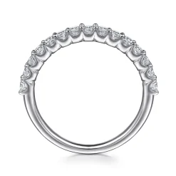 Discount Gabriel & Co. Sorrento - Platinum Shared Prong Set Diamond Wedding Band - 0.5 ct