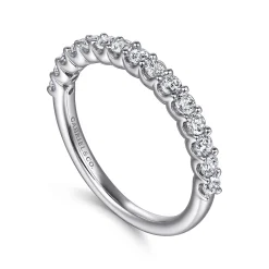 Discount Gabriel & Co. Sorrento - Platinum Shared Prong Set Diamond Wedding Band - 0.5 ct