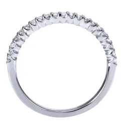 Discount Gabriel & Co. Sorrento - Platinum Shared Prong Set Diamond Wedding Band - 0.25 ct