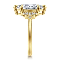 Discount Gabriel & Co. Splendid - 14K Yellow Gold 6 Prong Marquise Shape Diamond Engagement Ring