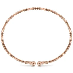 Gabriel & Co. Split 14K Rose Gold Beaded Bujukan Bangle