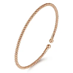 Gabriel & Co. Split 14K Rose Gold Beaded Bujukan Bangle