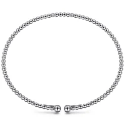 Best Gabriel & Co. Split 14K White Gold Beaded Bujukan Bangle