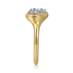 New Gabriel & Co. Stackable Open Ring 14K White and Yellow Gold Diamond 0.4ct