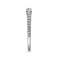 Hot Gabriel & Co. Stackable Open Ring 14K White Gold Diamond 0.16ct